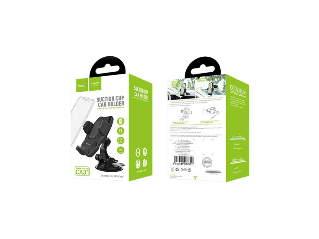 HOCO DCA33 Chariot Suction Cup Car Holder – Adjustable Phone Mount HOCO DCA33 Chariot Suction Cup Car Holder – Adjustable Phone Mount